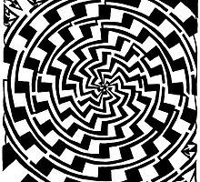 Maze of Vortex Gradient Swirl by Yonatan Frimer