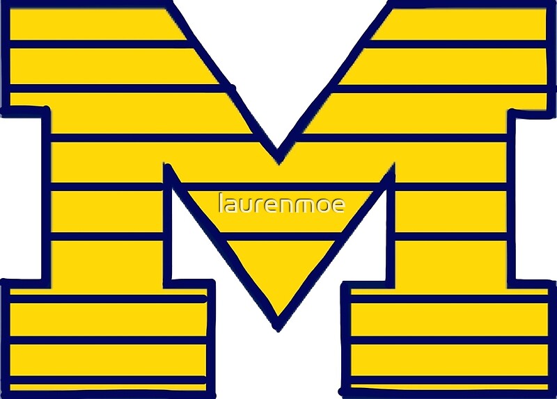 block-m-university-of-michigan-framed-prints-by-laurenmoe-redbubble