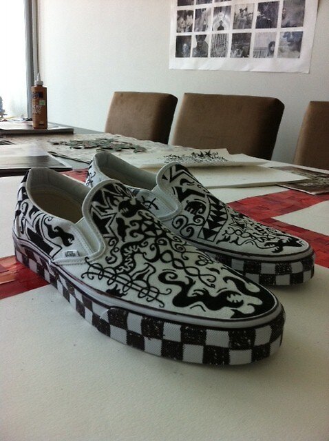 Design White Vans | quot custom vans black and white design quot by bbyers redbubble Design White Vans | quot custom vans black and white design quot by bbyers redbubble