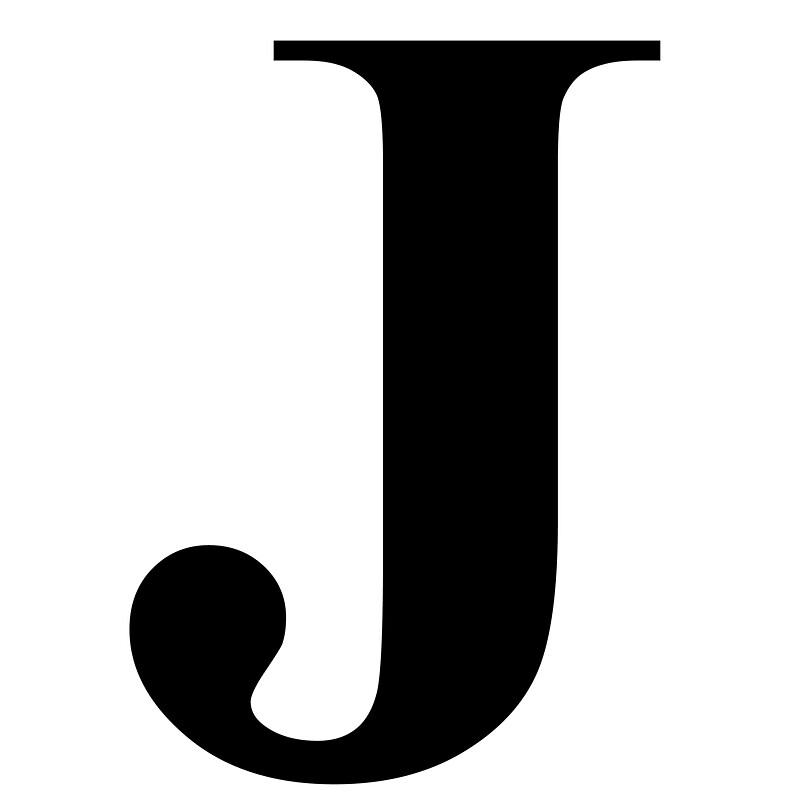 the-letter-j-in-black-times-new-roman-serif-font-typeface-stickers-by-ukedward-redbubble