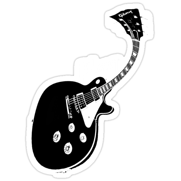 "Guitar (les paul)" Stickers by bbswedge | Redbubble