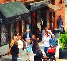 Crowded Sidewalk in New York by Susan Savad