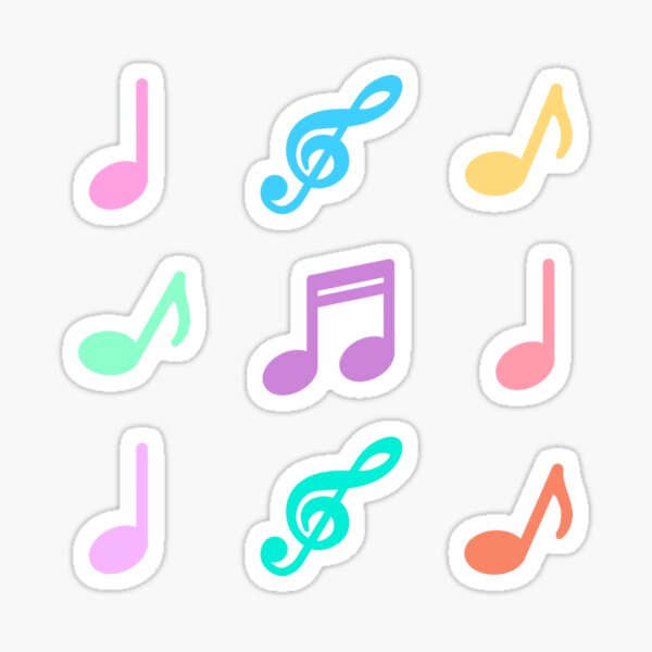 Pastel Music Notes Gifts Merchandise Redbubble