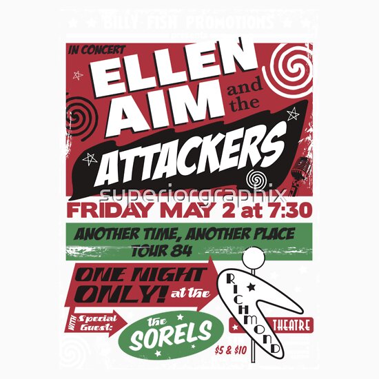 ellen aim and the attackers t shirt