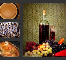 Italian Turkey Dinner Collage by Linda Miller Gesualdo
