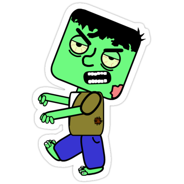 Zombie Stickers on Zombie Cartoon  Stickers By Brennanpearson   Redbubble