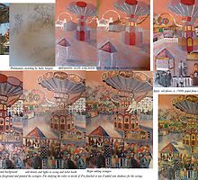 Fly Away: The building of a mixed media collage by Sally Sargent
