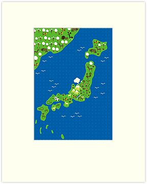 Cartoon Japan Map