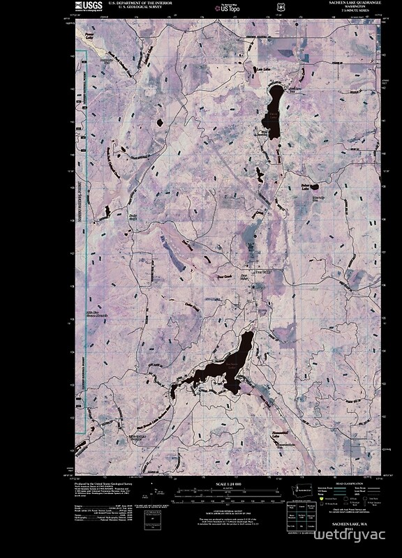 "USGS Topo Map Washington State WA Sacheen Lake 20110510 TM Inverted