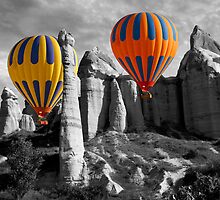 Hot Air Balloons Over Capadoccia Turkey - 12 by Paul Williams