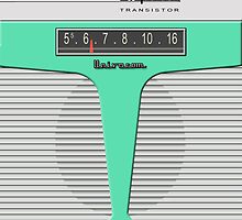 Vintage Transistor Radio - Impala Surf Green by ubiquitoid