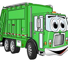 "Silly Smiling Garbage Truck Cartoon" by Graphxpro | Redbubble