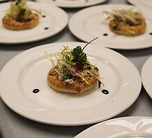 Pear Tartlet with Cabrelese Blue by Chefleclef