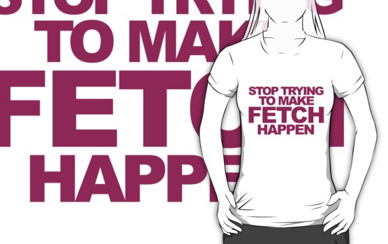 stop trying to make fetch happen