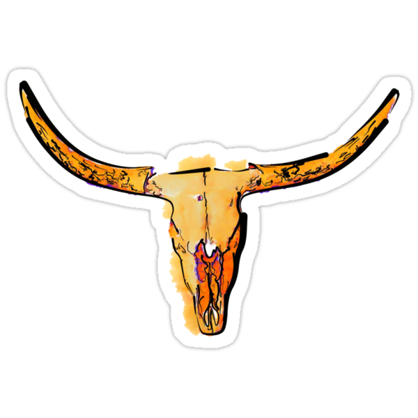 longhorn skull by krassrocks