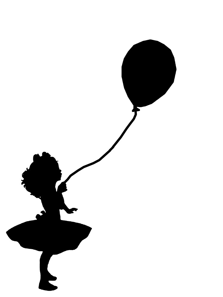 "Girl holding balloon " by Amy101 Redbubble