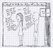 He seduced her at the bus station with a love poem by Ina Mar