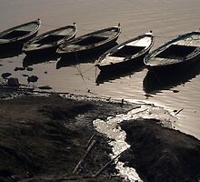 Boats in the Ganges by SerenaB