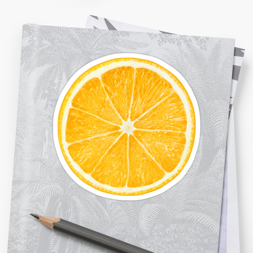 Slice Of Orange Fruit Sticker By 6hands Redbubble