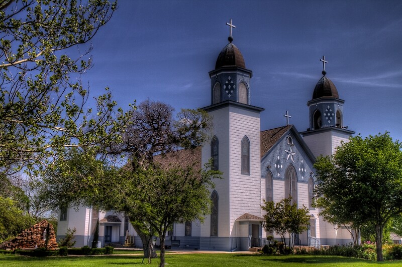 "Church of the Visitation Westphalia, Texas" Greeting Cards