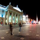 O'Connell Street in Motion - Dublin at Night by Mark Tisdale