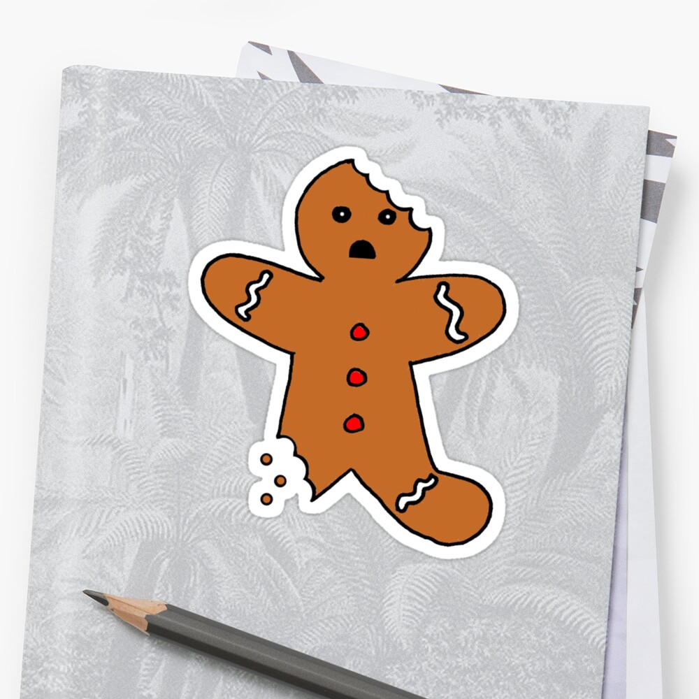 Gingerbread Man Sticker By Christinaashman Redbubble