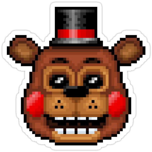 Five Nights At Freddy S Pixel Art Toy Freddy Stickers By GEEKsomniac Redbubble