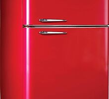 Retro Red Refrigerator by adrienne75