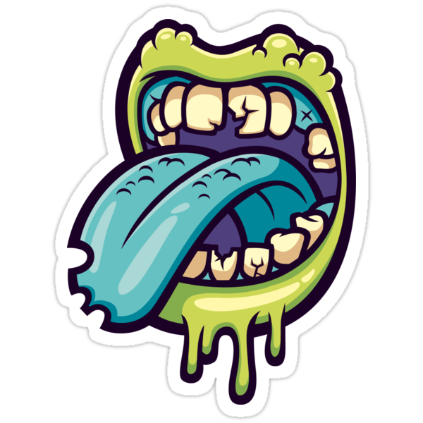 "Zombie Mouth" Stickers by cronobreaker | Redbubble