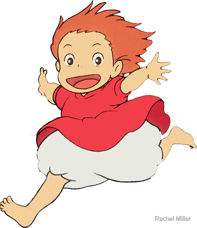 "Ponyo Running" Stickers by Rachel Miller | Redbubble