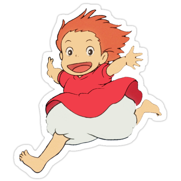 "Ponyo Running" Stickers by Rachel Miller | Redbubble