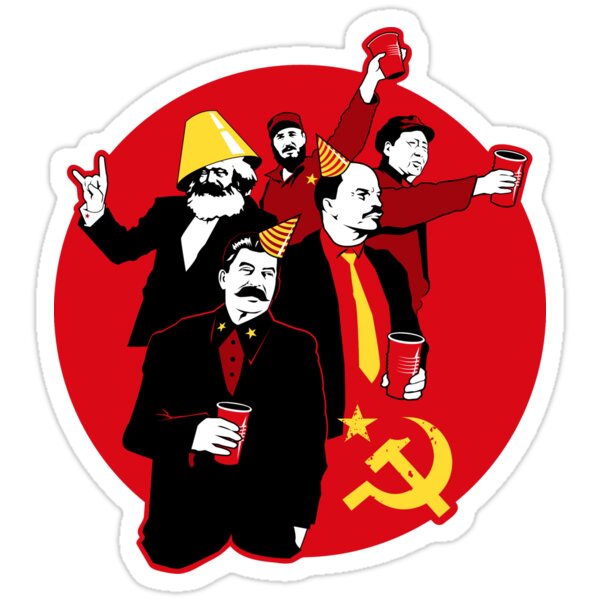 The Communist Party Sticker Stickers By Tom Burns Redbubble