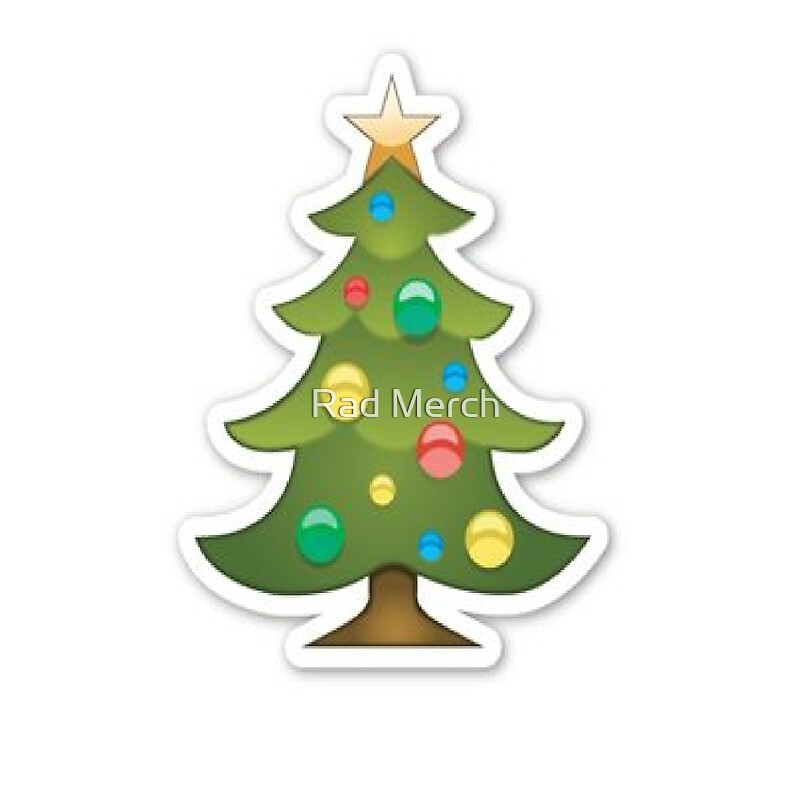 Weihnachtsbaum Emoji: Gerahmte Wandbilder  Redbubble