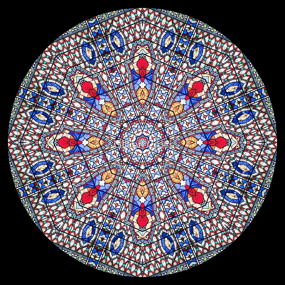 stained glass kaleidoscope pattern