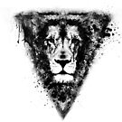 Cool Lion Head Design in Black Ink by Sebastian Stadler