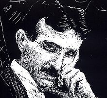 Tesla iphone case by Donna Raymond