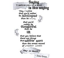 Some Portable John Green Inspiration by Khepera