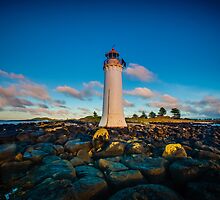 Port Fairy Griffith Island Lighthouse Sunrise by hangingpixels