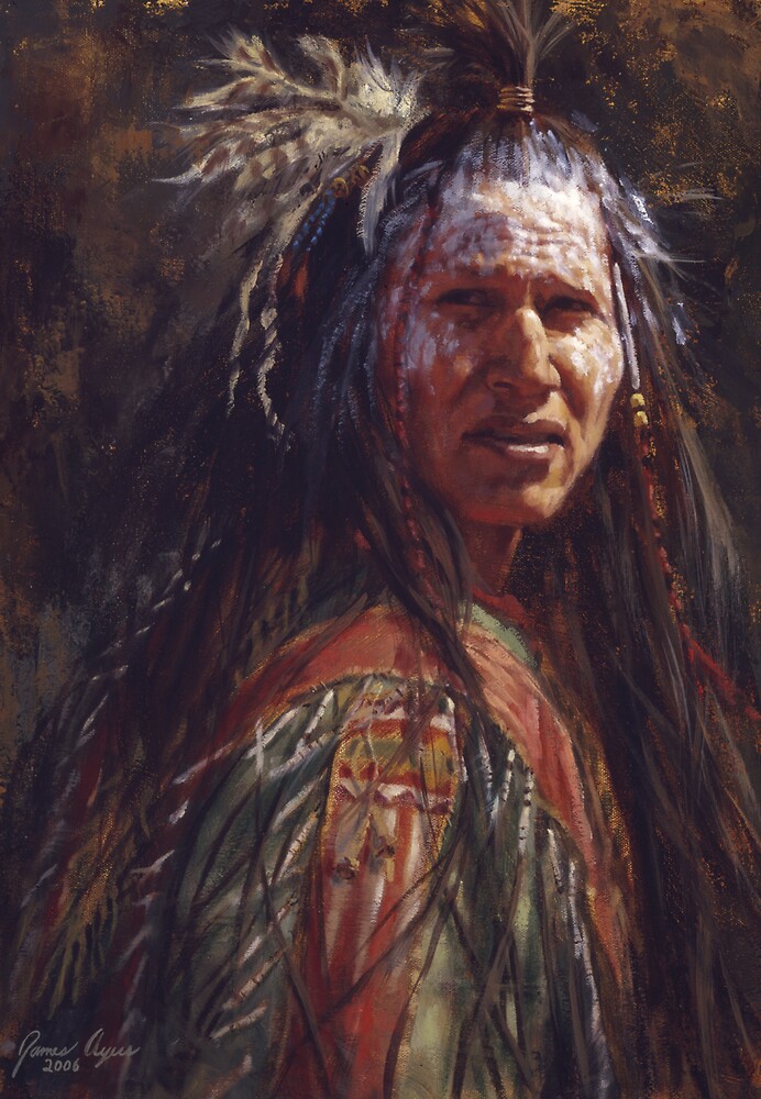 Ever Watchful, Crow, Native American Art, James Ayers Studios - flat,1000x1000,075,f.u1