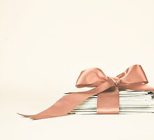 Vintage and Romantic Letters envelop in a Pink Ribbon by Andreka