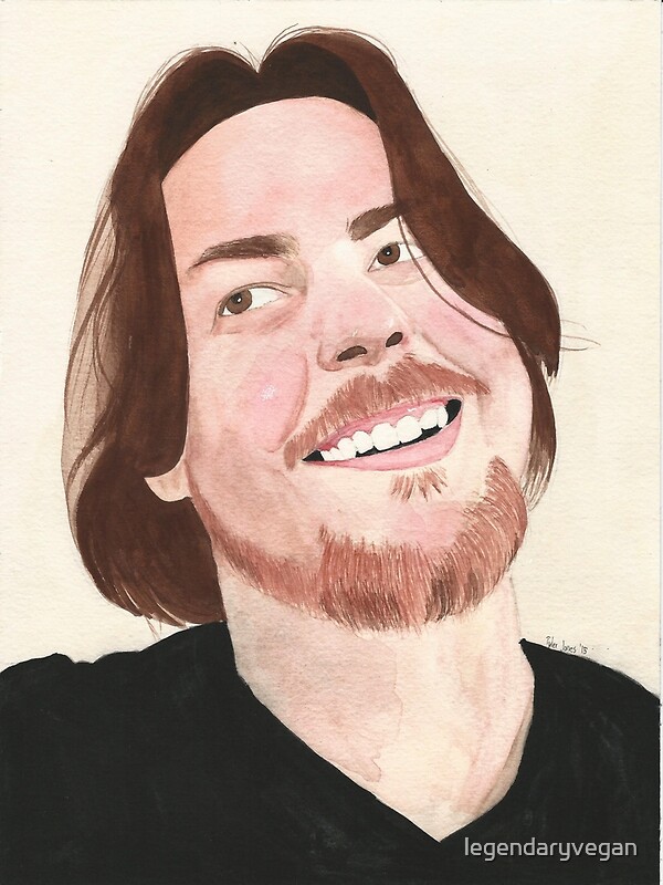 Game Grumps Arin Hanson Egoraptor Portrait Watercolor Art Prints By Legendaryvegan Redbubble