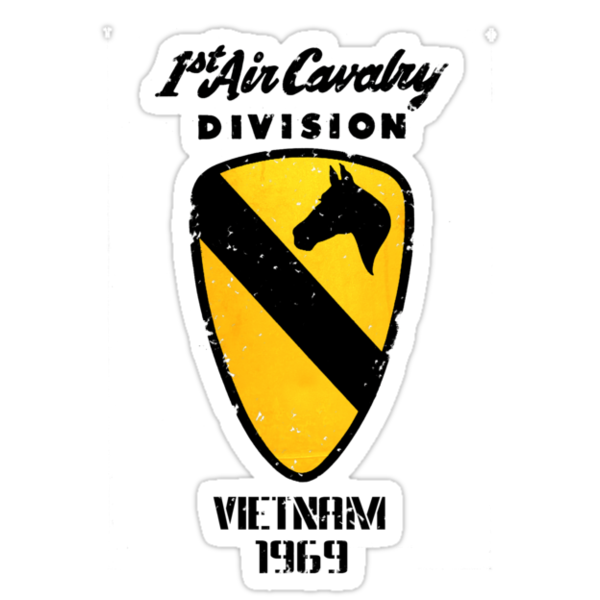 St Air Cavalry Division Vietnam Black Stickers By