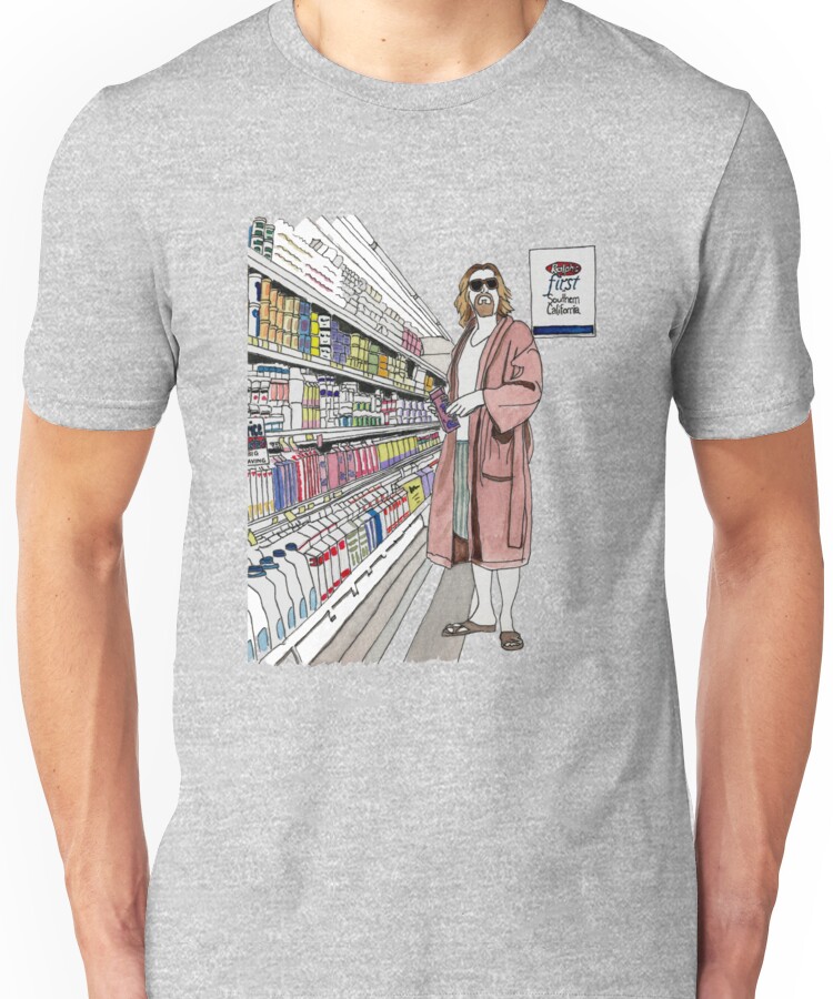 Jeffrey Lebowski and Milk. AKA, the Dude. Unisex T-Shirt