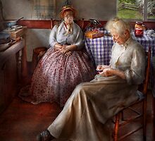 Sewing - I can watch her sew for hours by Mike Savad