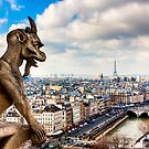 Gargoyle Over the Paris Skyline by Mark Tisdale