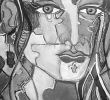 Gently Pieced Together in Black & White by Anthea Slade