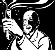 Crazy Mad Scientist Test Tube by patrimonio
