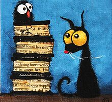 Tower of books by StressieCat