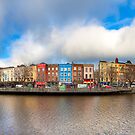 River Liffey Panorama - Dublin Ireland by Mark Tisdale