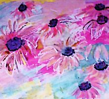Life is so sweet, flowers to make your day happier, watercolor by Anna Lewis